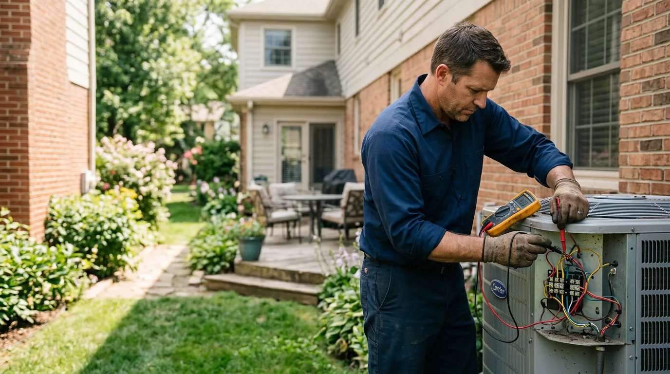 HVAC technician working near Millville, UT